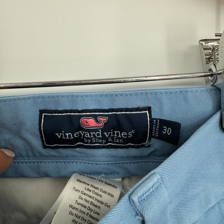 Vineyard Vines by Shep & ian Chino Shorts Mens 30 Blue Cotton Stretch Classic