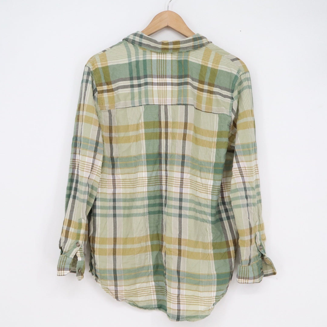 Universal Thread Green Plaid Button Down Shirt Long Sleeve Womens Medium