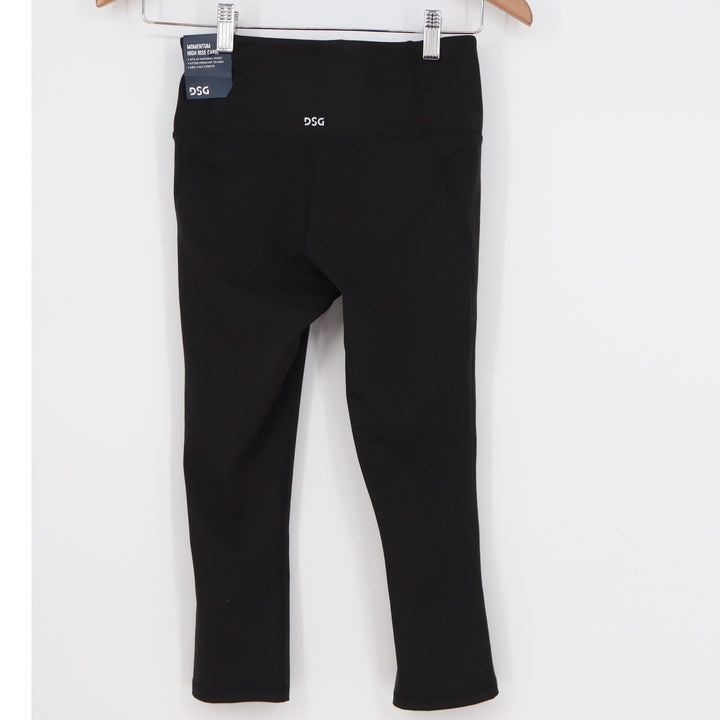 DSG Womens Momentum High Rise Capri Leggings Pure Black XS