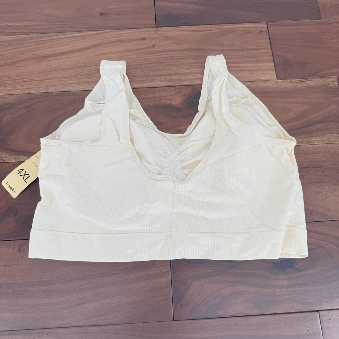 truekind Everyday Throw on Wireless Bralette 4XL Beige Comfort Seamless
