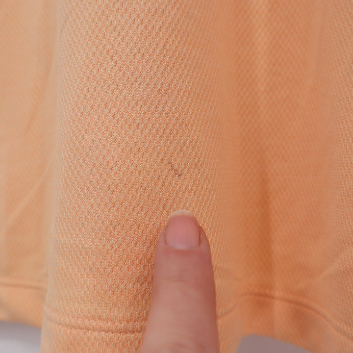 Walter Hagen Clubhouse Womens XL Peach Orange Sleeveless V-Neck Golf Polo Shirt