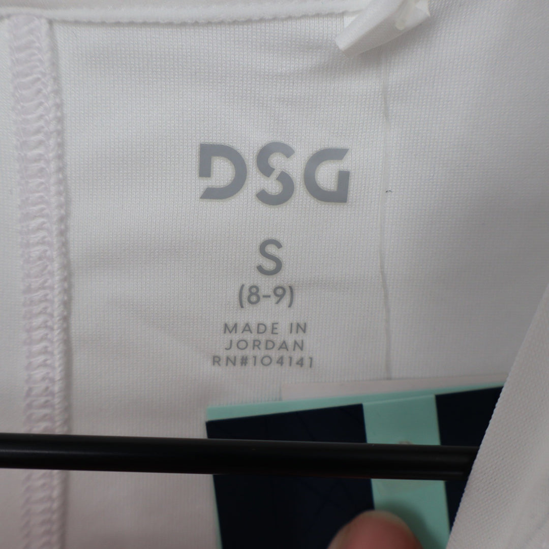 DSG Girls Movement Tee Pure White Short Sleeve Athletic Shirt Size S 8-9