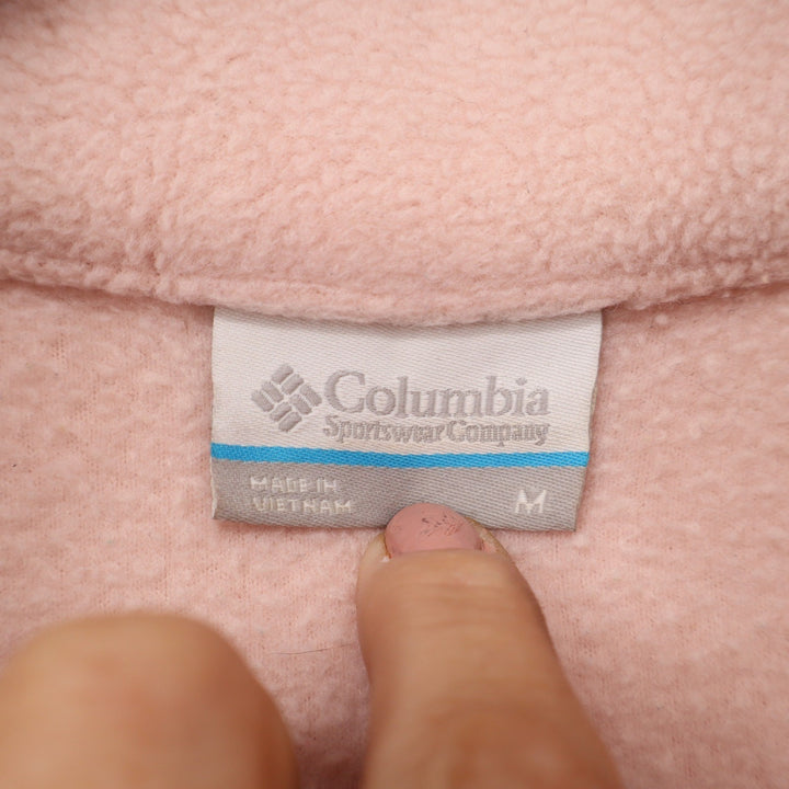 Columbia Benton Springs Fleece Jacket Womens Medium Peach Pink Full Zip