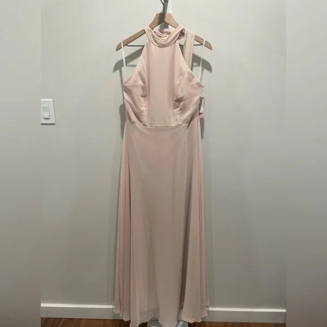 After Six High Neck Halter Backless Maxi Dress Size 8