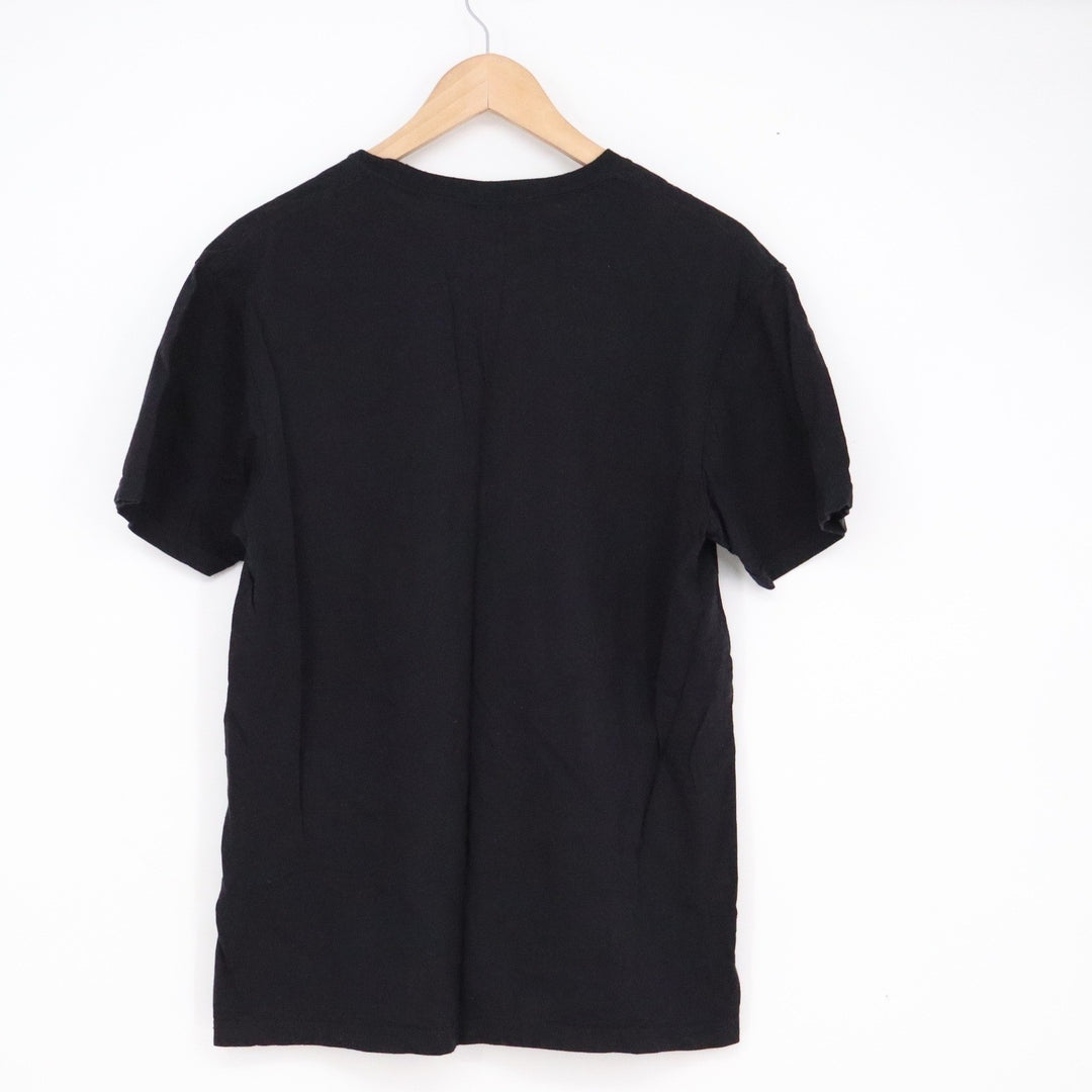 Gildan Softstyle Black Graphic T-Shirt Doll Face Surreal Art Size M