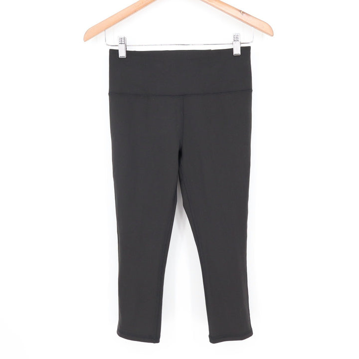 DSG Womens Momentum Capri Leggings Pure Black High Rise Size S