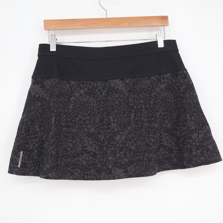 Mondetta Womens Active Skort Large Black Charcoal Abstract Print Athletic Golf