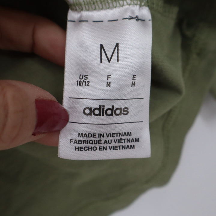 Adidas Boys Olive Green Long Sleeve Graphic Logo T-Shirt Size M 10/12
