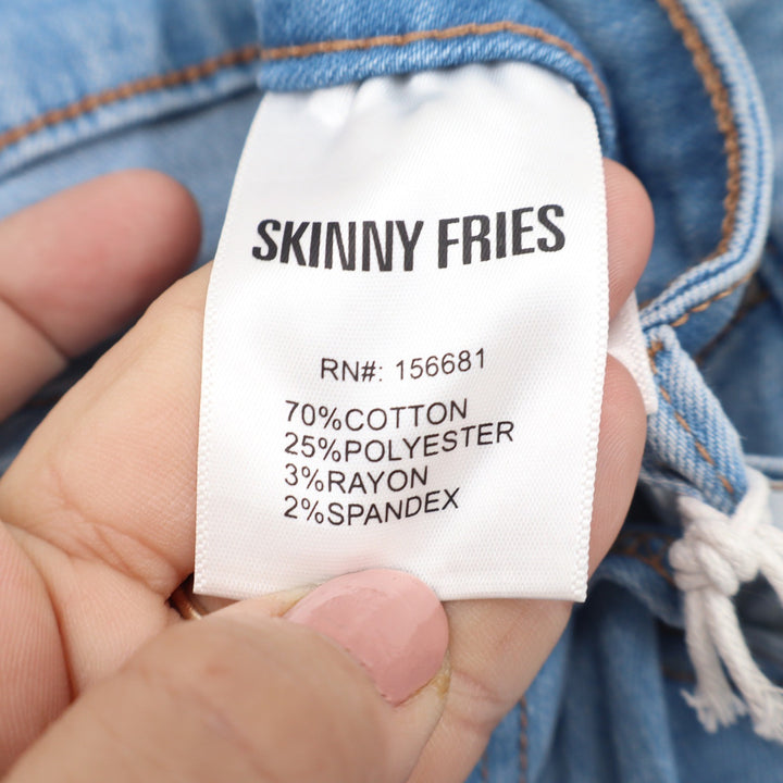 Skinny Fries Womens High Rise Sculpted Skinny Jeans Light Blue Size 13 NWT