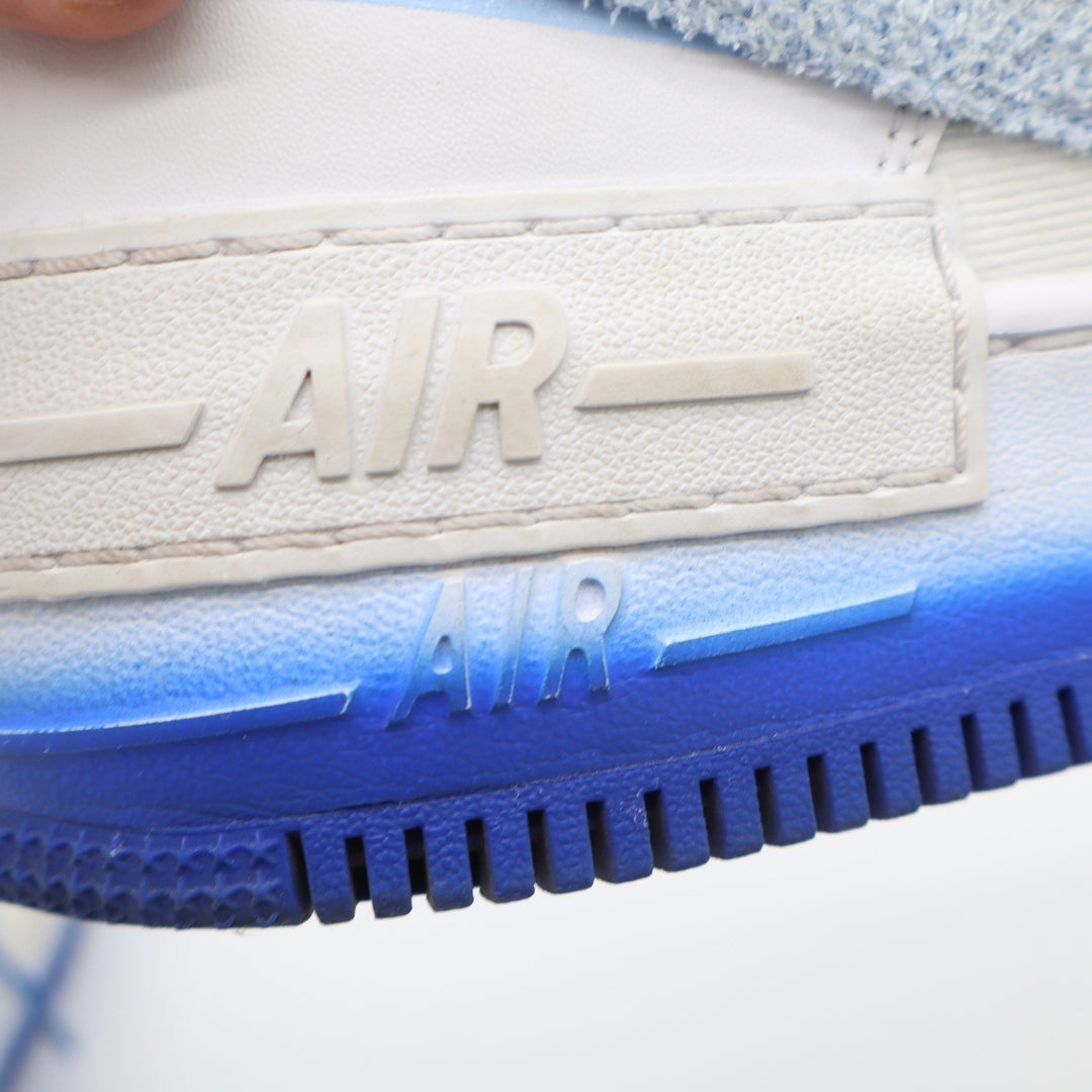 Nike Air Force 1 Shadow White Blue Gradient Womens Size 9 Sneakers