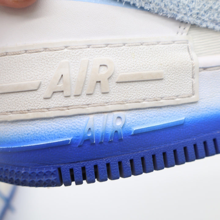 Nike Air Force 1 Shadow White Blue Gradient Womens Size 9 Sneakers