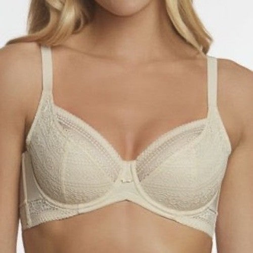 Dominique Tessa T-Shirt Bra Women 40B Latte Stretch Adjustable Strap Lace Detail