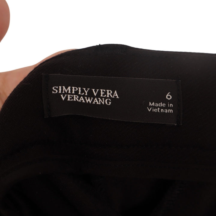 Simply Vera Vera Wang Dress Pants Womens 6 Black Stretch Formal Business Wear