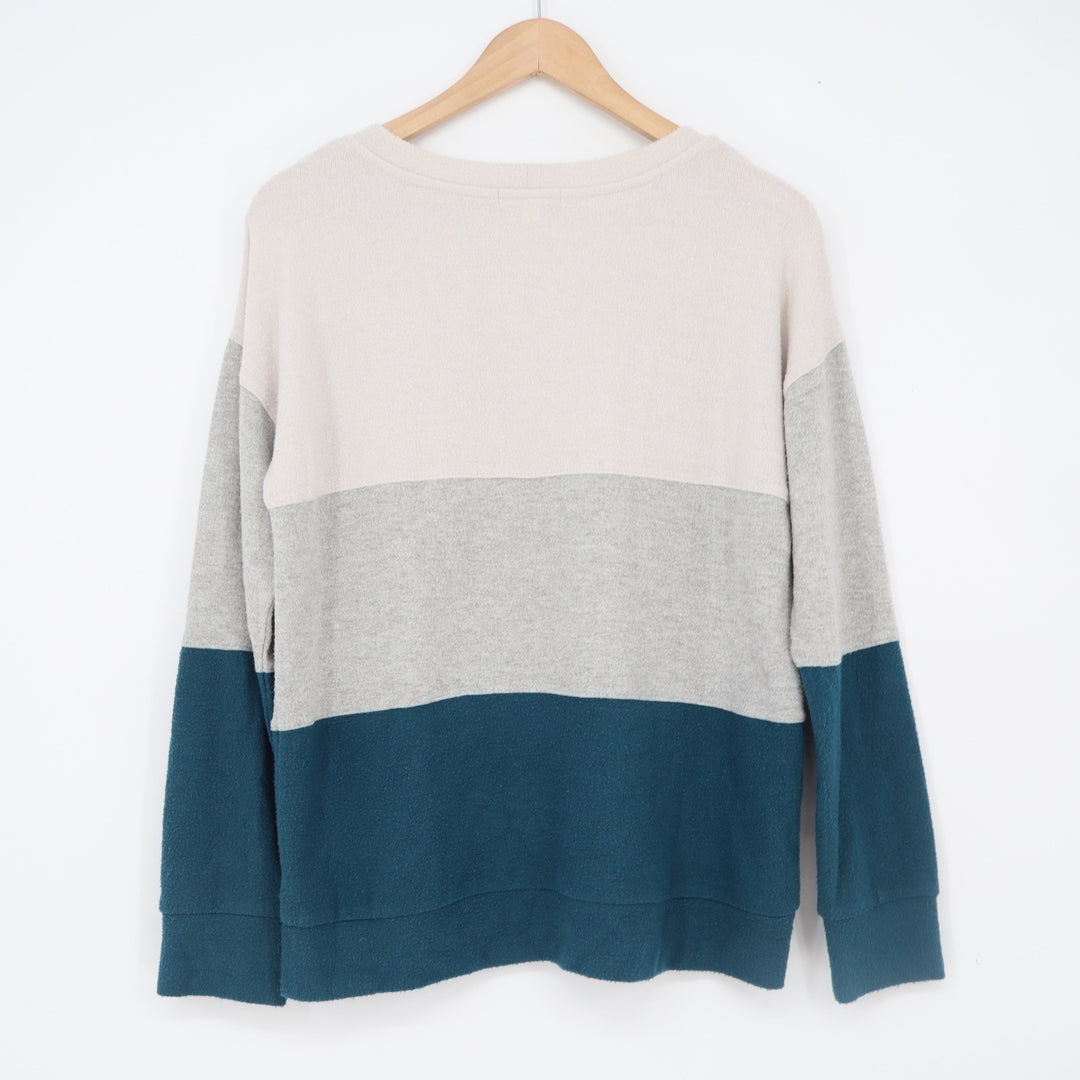 Nine Britton Top Women S Colorblock Long Sleeve Knit Excellent