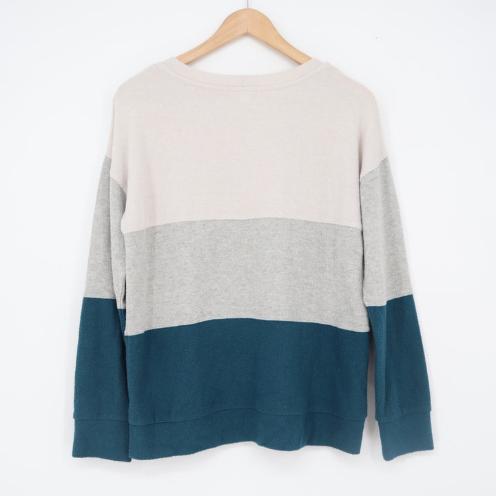 Nine Britton Top Women S Colorblock Long Sleeve Knit Excellent
