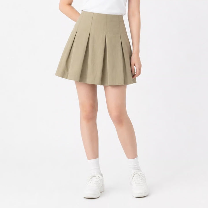 Mills Uniform Co Girls Tan Khaki Pleated School Uniform Skirt 16