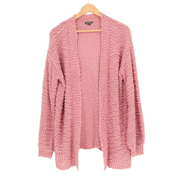 Wild Fable Cardigan Sweater Womens Medium Pink Knitted Long Sleeve Open Front