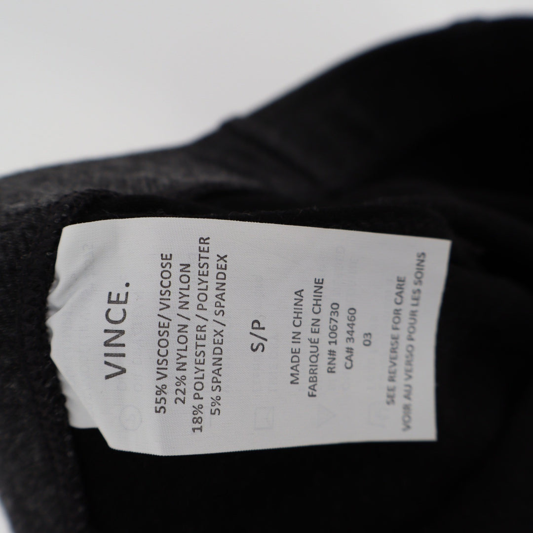 Vince Charcoal Gray Ponte Knit Pull On Slim Leggings Pants Small