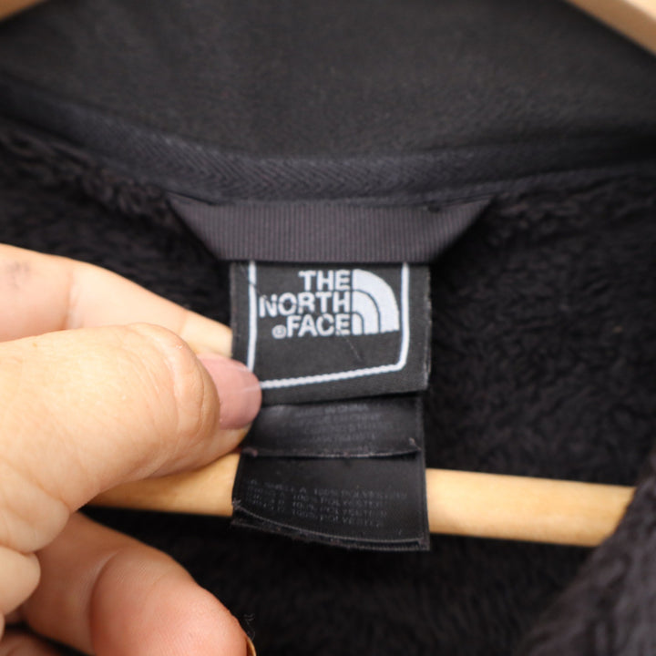 The North Face Osito Fleece Jacket Womens Large Black Full Zip High Pile Soft