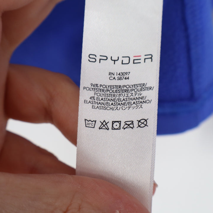 Spyder Sweatshirt Womens Medium Stretch Blue Fleece Quarter Zip Long Sleeve
