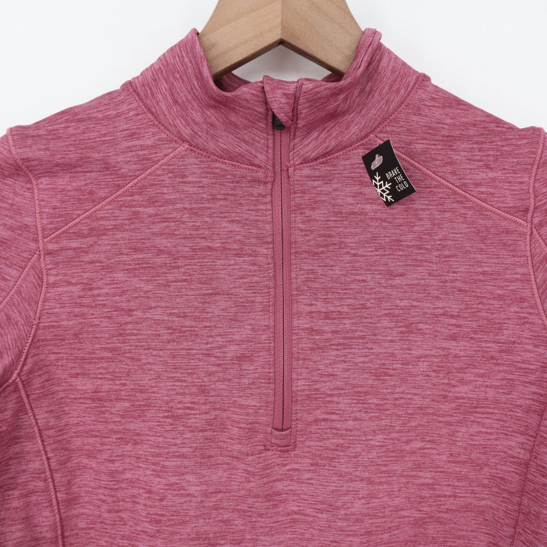 DSG Girls Rose Coffee Spacedye CWC 1/4 Zip Compression Pullover Size L 14