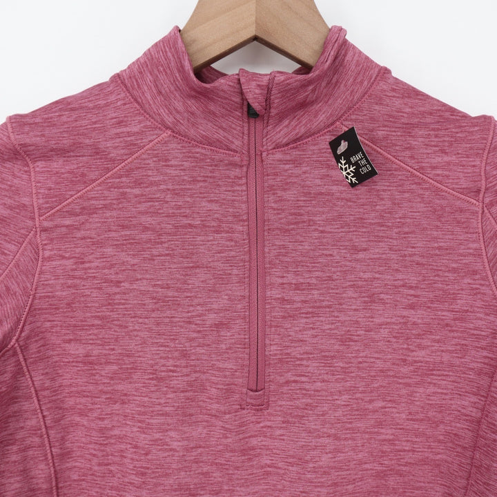 DSG Girls Rose Coffee Spacedye CWC 1/4 Zip Compression Pullover Size L 14