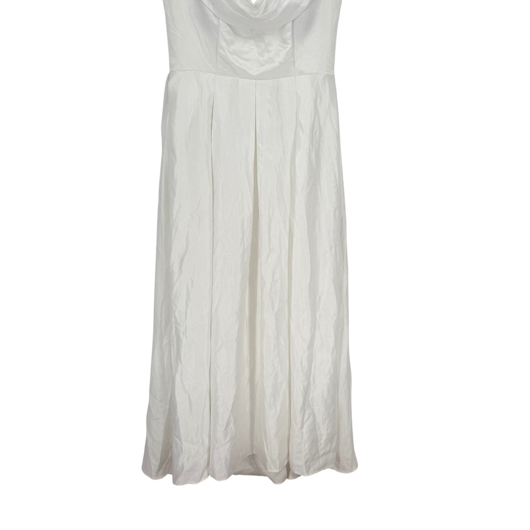 Lulus Extraordinary Vow White Off-The-Shoulder Maxi Dress With Pockets Size XL