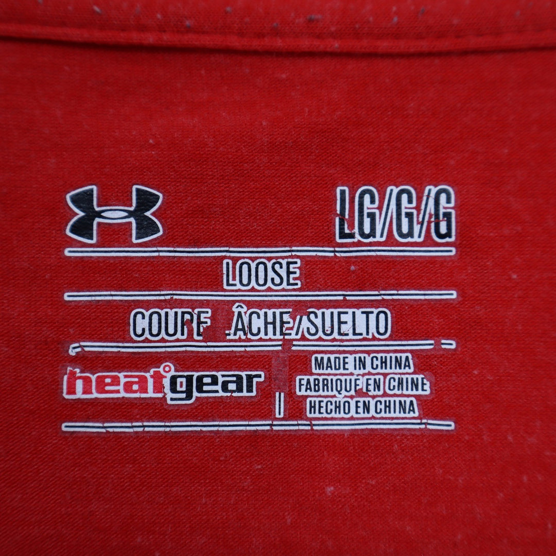 Under Armour Mens East Coast HeatGear Graphic T-Shirt Red Loose Fit Large