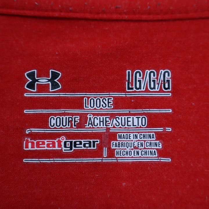 Under Armour Mens East Coast HeatGear Graphic T-Shirt Red Loose Fit Large