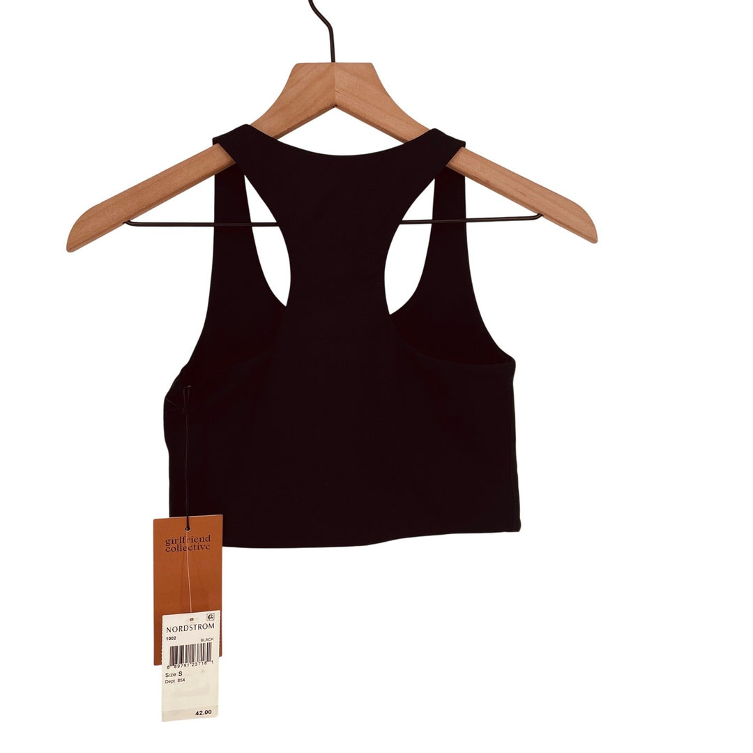 Girlfriend Collective Black Racerback Sports Bra Athletic Top Size S