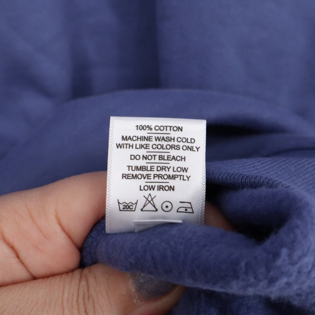 American Giant Midweight Sweatshirt Mens Large Blue Cotton Fleece Raglan Sleeve