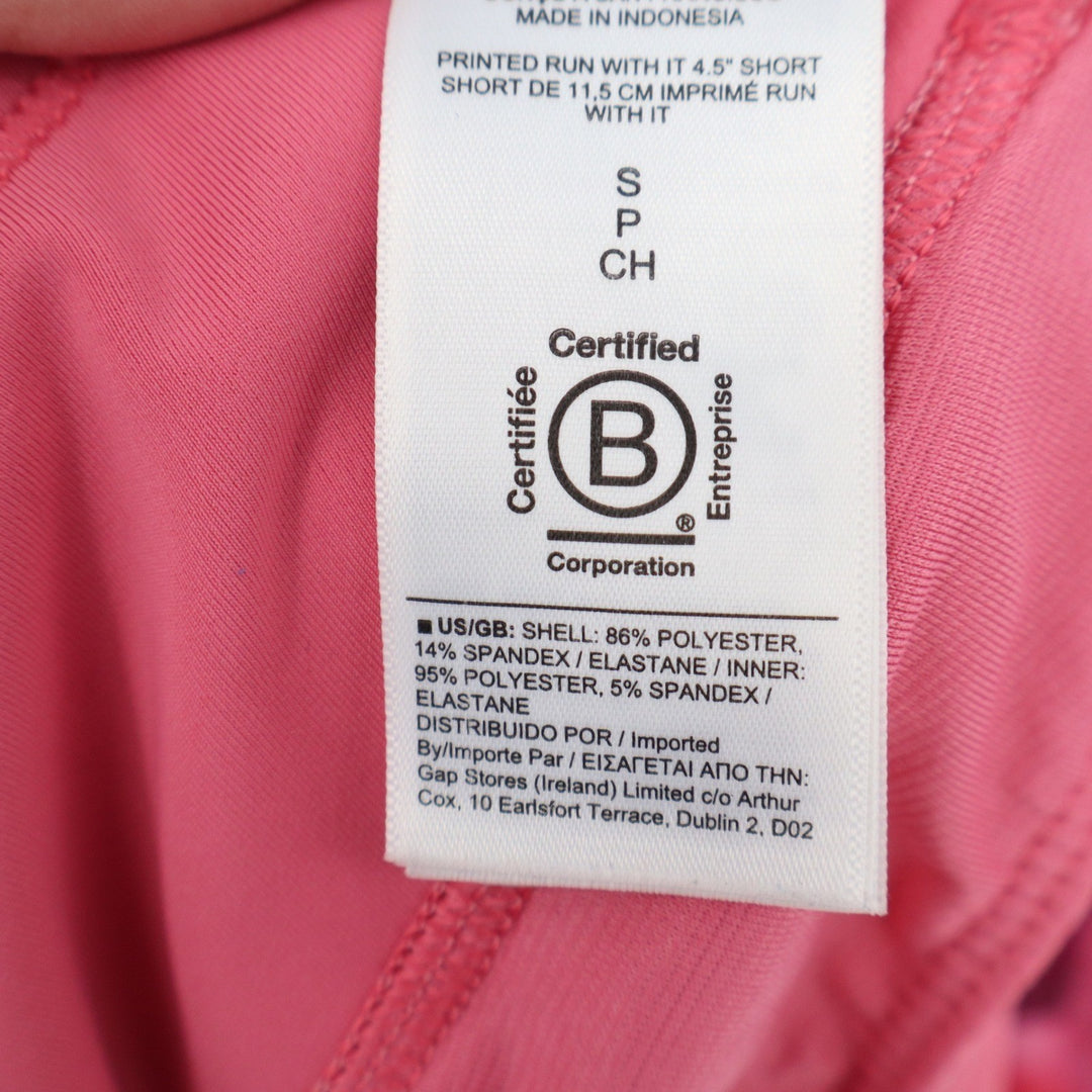Athleta Shorts Womens S Printed Run With It 4.5" Pink Abstract Floral Excellent
