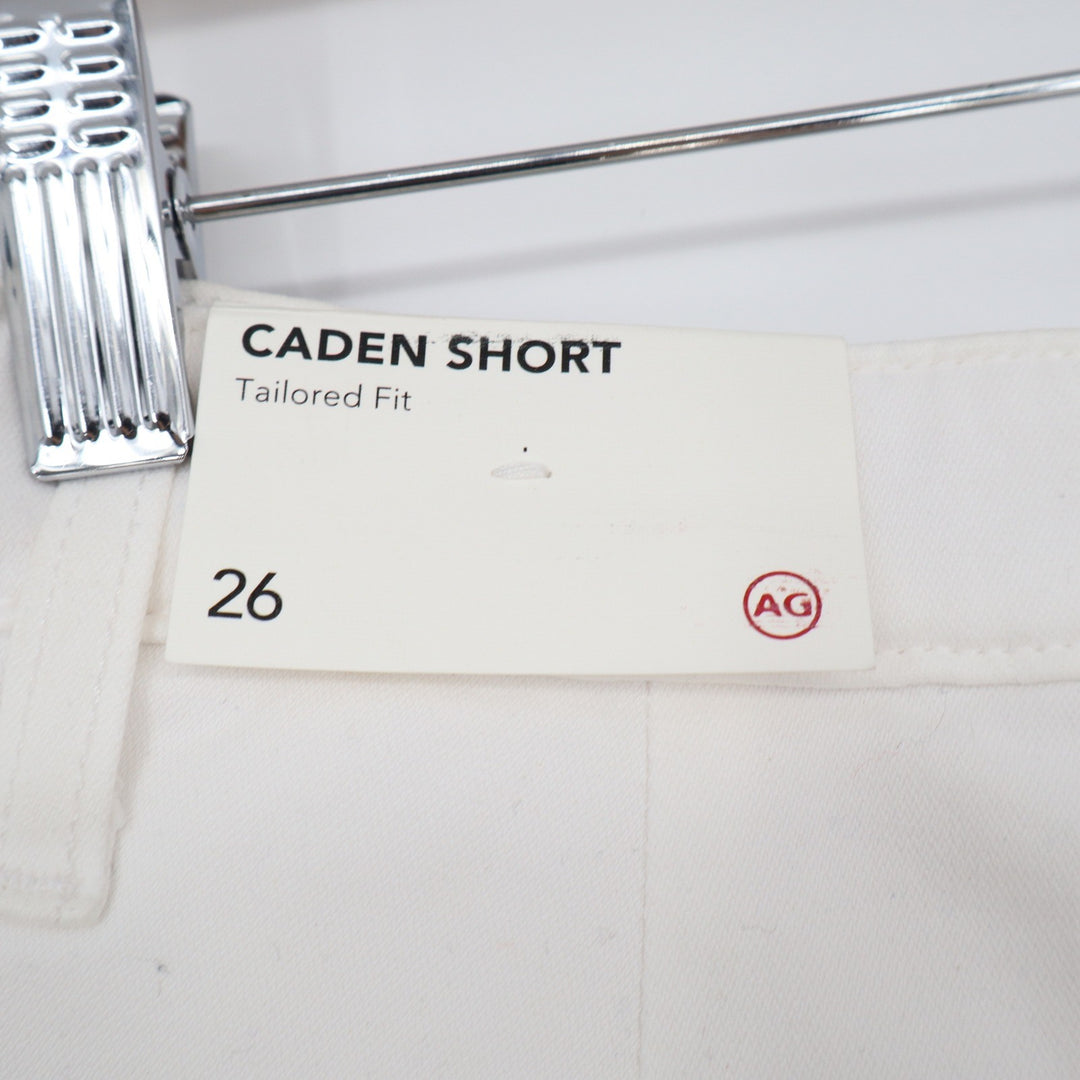 AG Shorts Womens 26 Caden Short Tailored Fit White Italian Fabric NEW