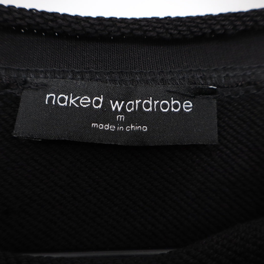 Naked Wardrobe Black Sweatshirt and Sweatpants Lounge Set Medium