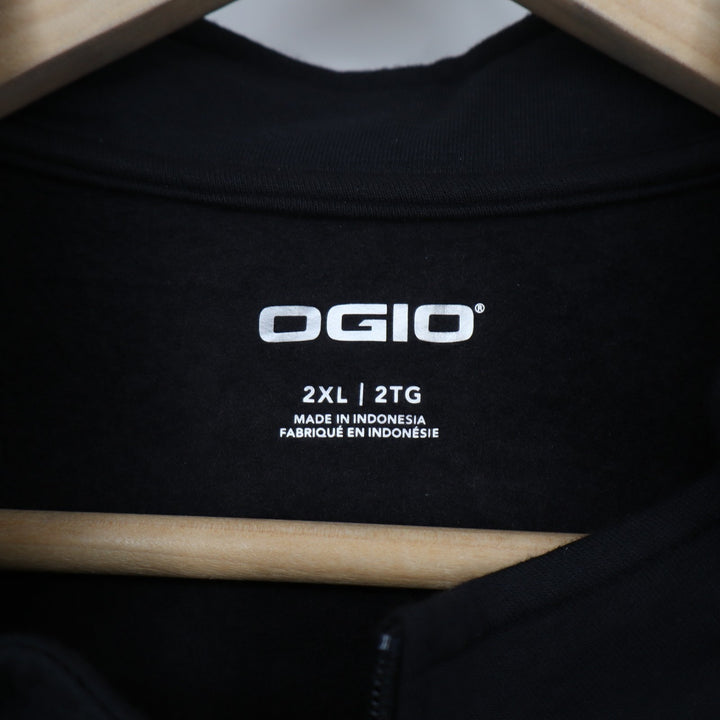 Ogio Sweatshirt Mens 2XL Black Stretch ABC Supply Co. Quarter Zip Long Sleeve