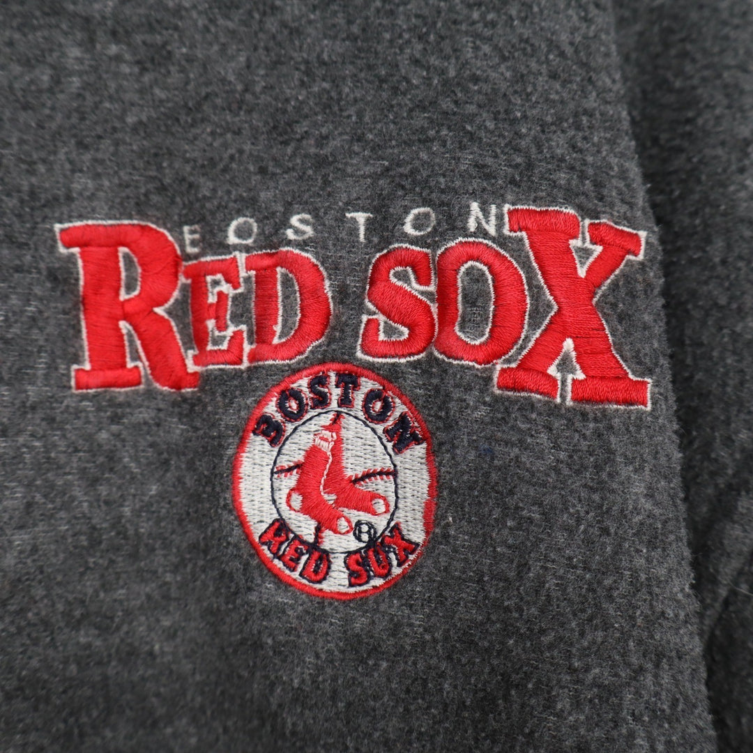 Harvard Square Boston Red Sox Quarter Zip Fleece Pullover Gray Mens XL