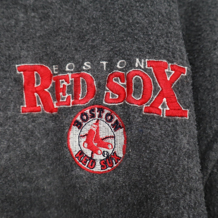 Harvard Square Boston Red Sox Quarter Zip Fleece Pullover Gray Mens XL