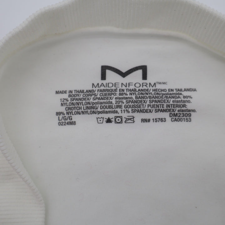 Maidenform Seamless Bikini Panty Womens L White Soft Stretch Mid Rise Underwear