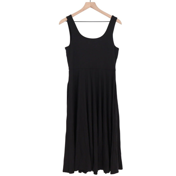 American Giant Black Sleeveless Tank Maxi Dress Size L Made in USA