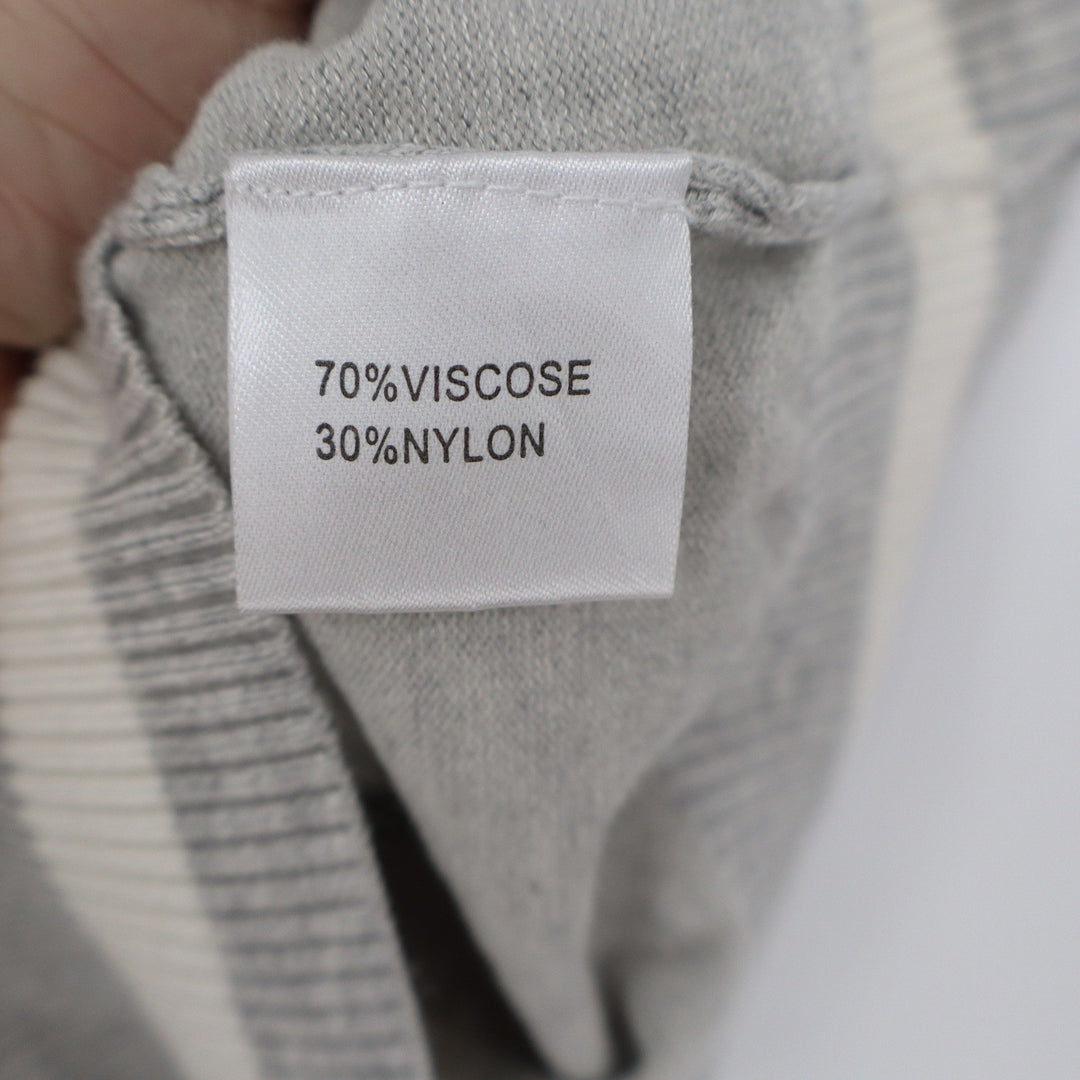 PattyBoutik Mens Heather Gray Striped Racerback Knit Sweater Tank Top Size M