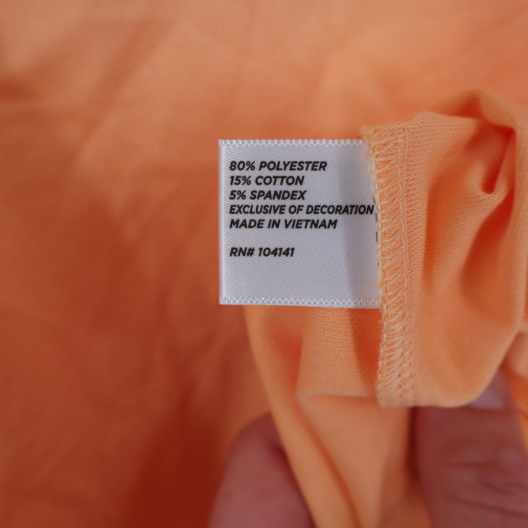 Walter Hagen P11 Sleeveless Johnny Golf Polo Shirt Peach Fuzz Womens Large