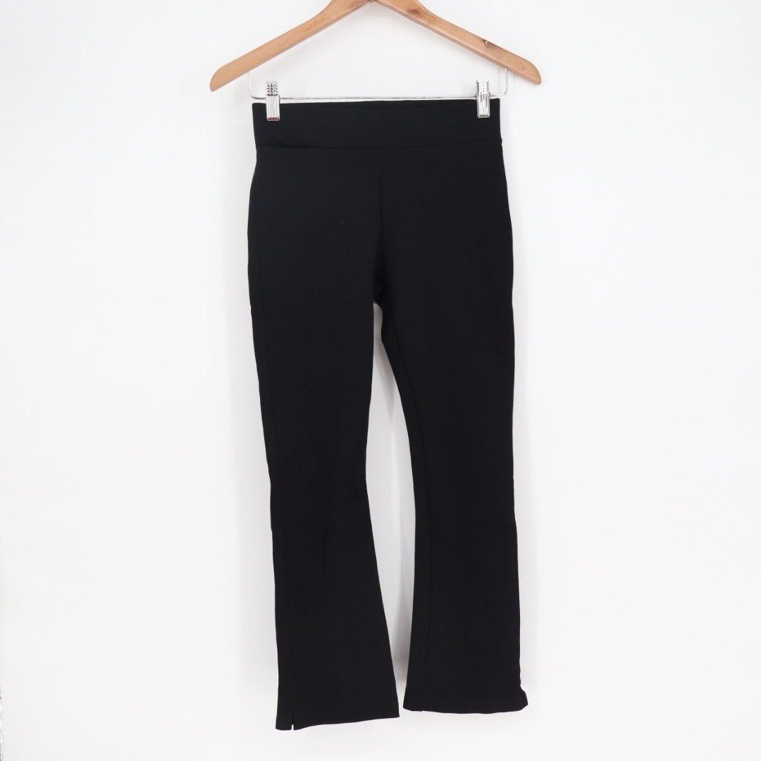 American Giant Ponte Kick Flare Pants Womens 0 Black Stretch Cropped Streetwear