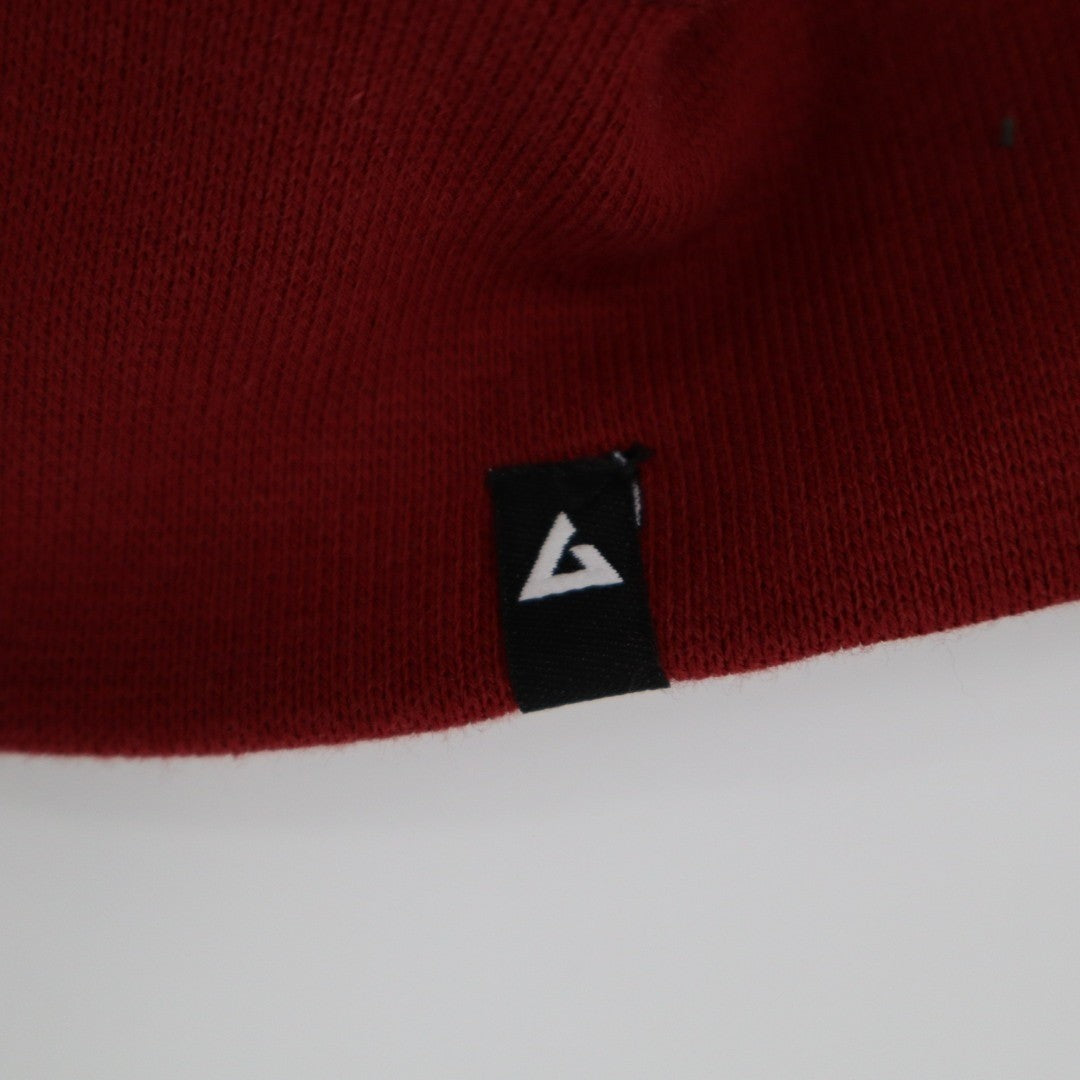 American Giant Hoodie Womens Large Red Fleece Lined Kangaroo Pocket Full Zip