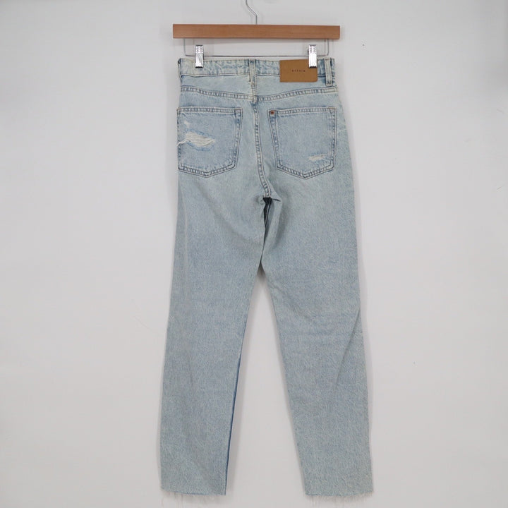 &DENIM H&M Light Wash Distressed Boyfriend Jeans Low Waist Size 0