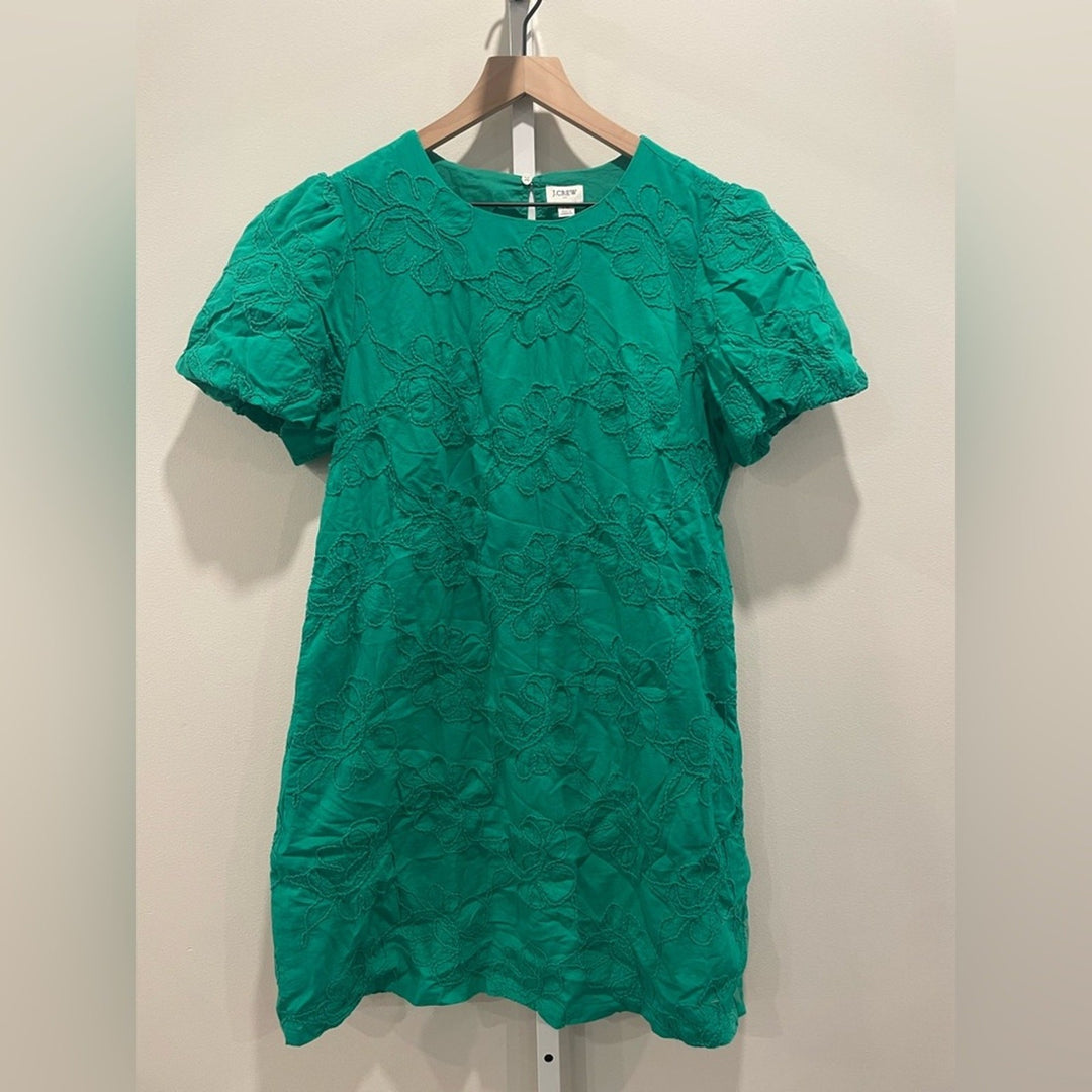 J.Crew Eyelet Puff-Sleeve Mini Dress Size 14