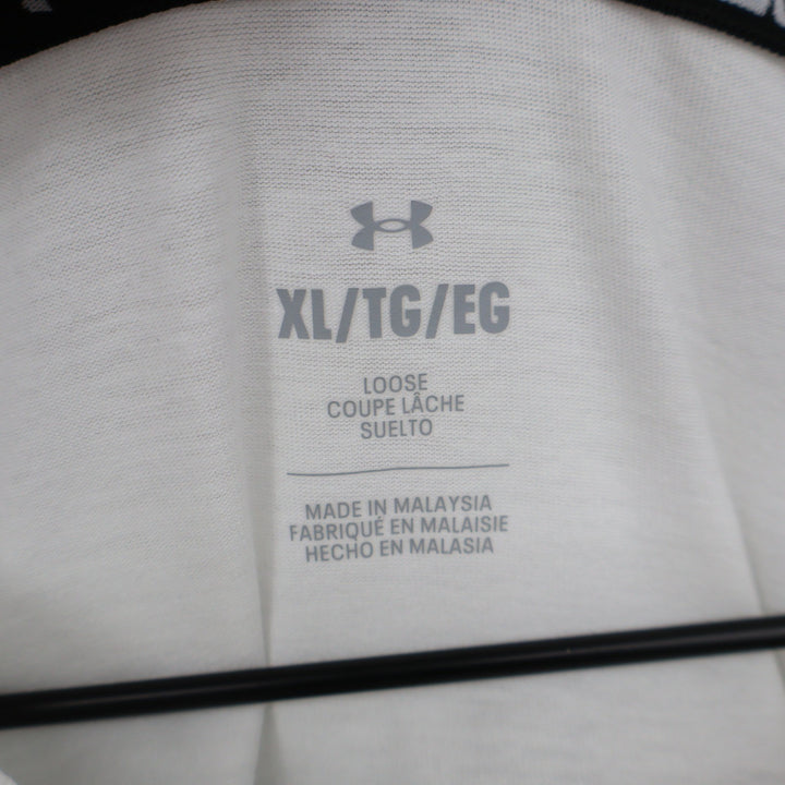 Under Armour Mens Evol Logo SS White Graphic T-Shirt XL