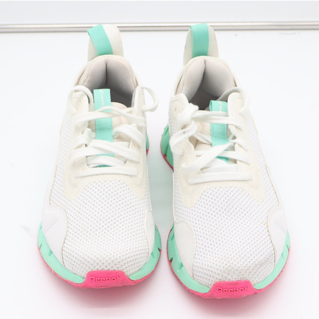 Reebok Zig Dynamica 2.0 Womens Running Shoes White Mint Pink Size 9