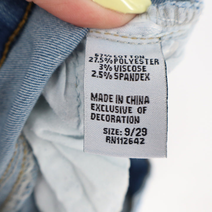 Womens Medium Wash Skinny Jeans Mid Rise Stretch Denim Size 9/29