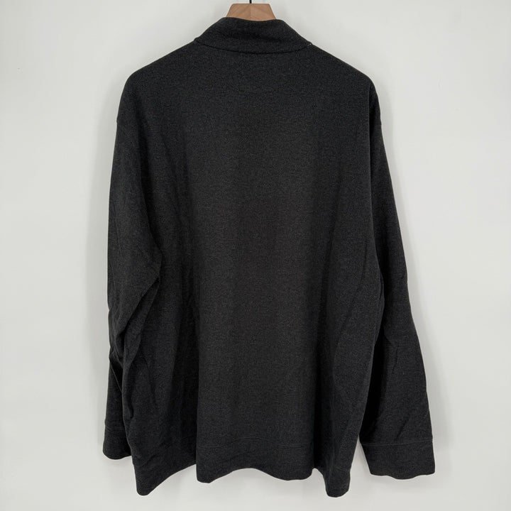Polo Ralph Lauren Charcoal Heather Gray Herringbone 1/4 Zip Pullover Sweater