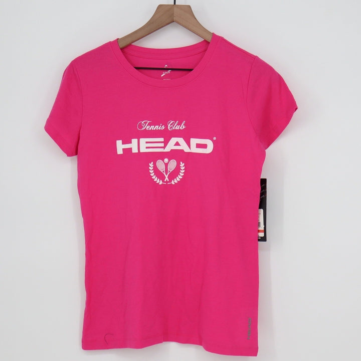 Head Womens Tennis Club Graphic Tee Shirt Proud Pink Small NEW